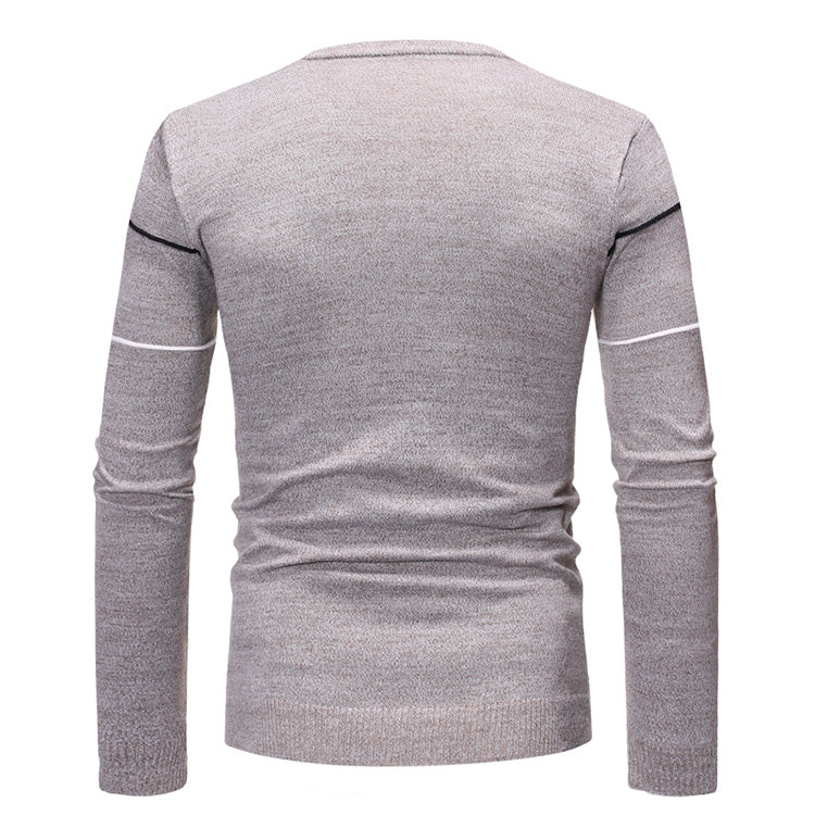 Round neck casual pullover sweater sweater