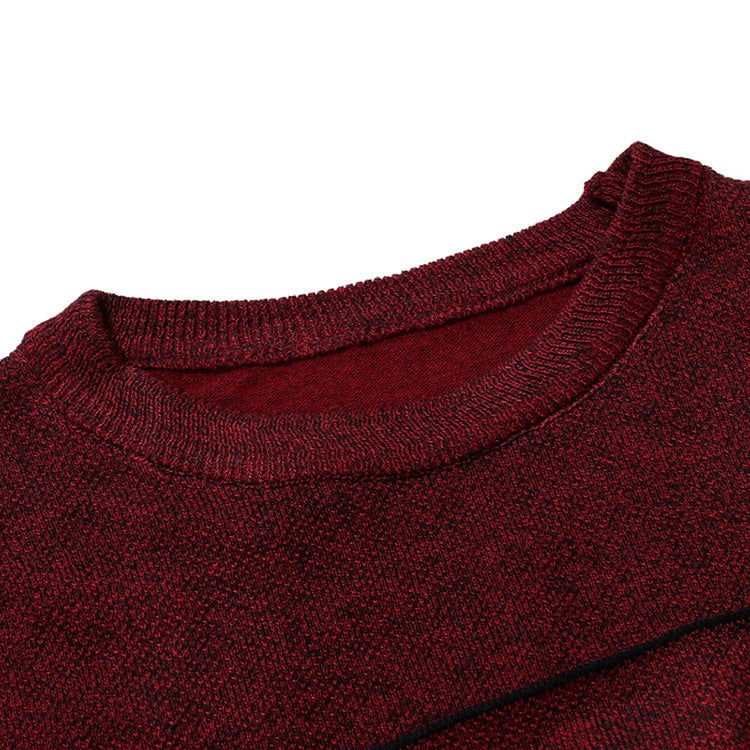 Round neck casual pullover sweater sweater