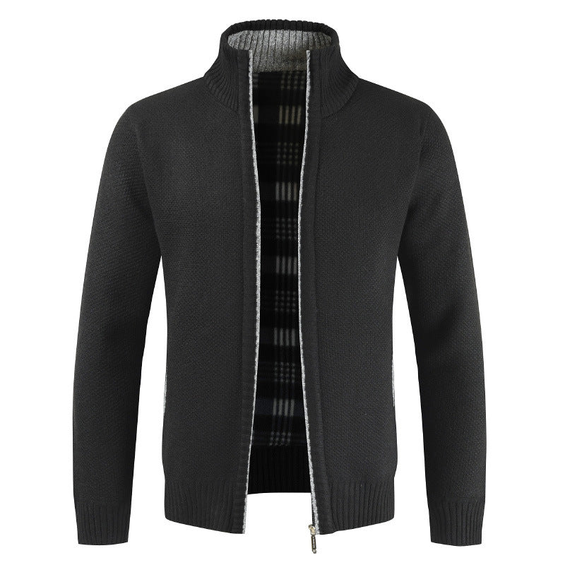 Zip-up sweater long sleeve sweater