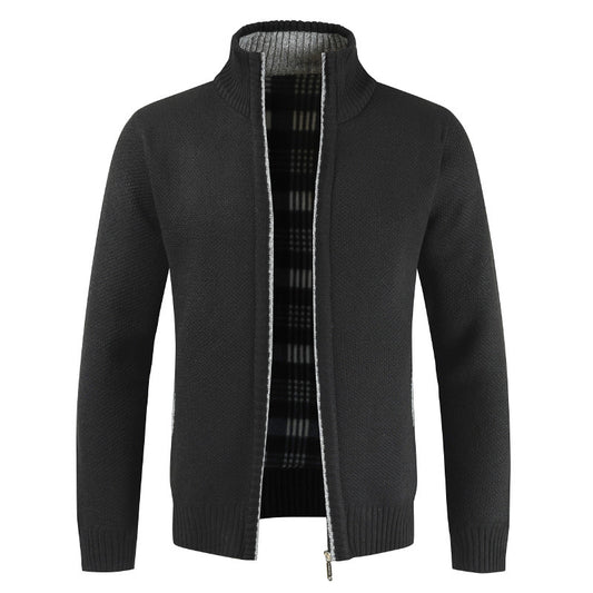 Zip-up sweater long sleeve sweater