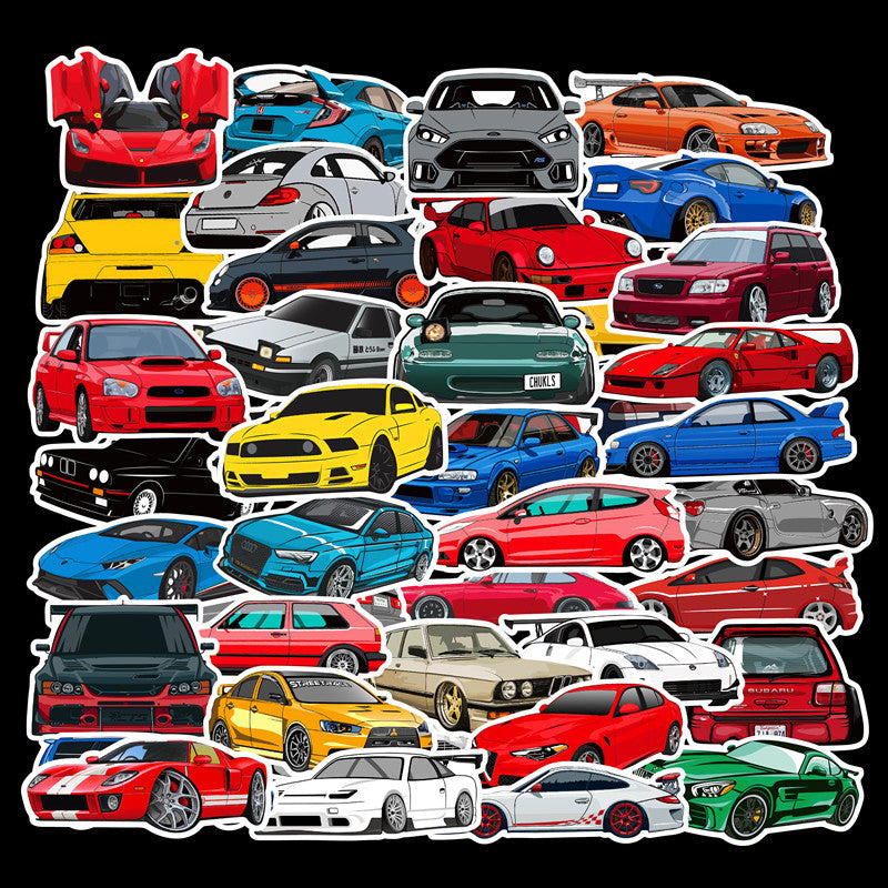 Retrofit Racing Car Graffiti Stickers