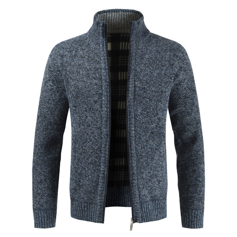 Zip-up sweater long sleeve sweater