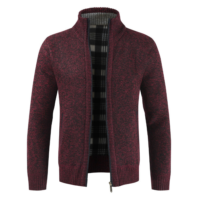 Zip-up sweater long sleeve sweater